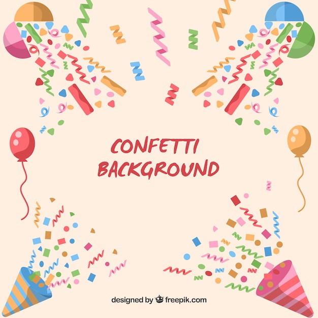 Free Vector colorful confetti background in flat style