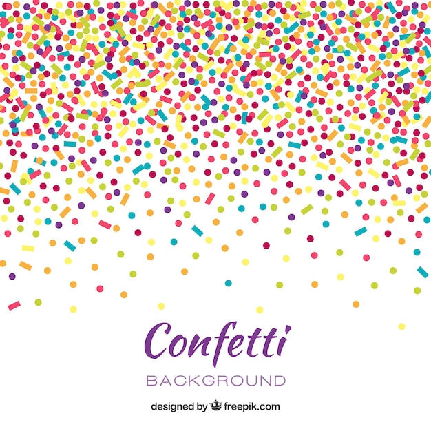 Free Vector colorful confetti background in flat style