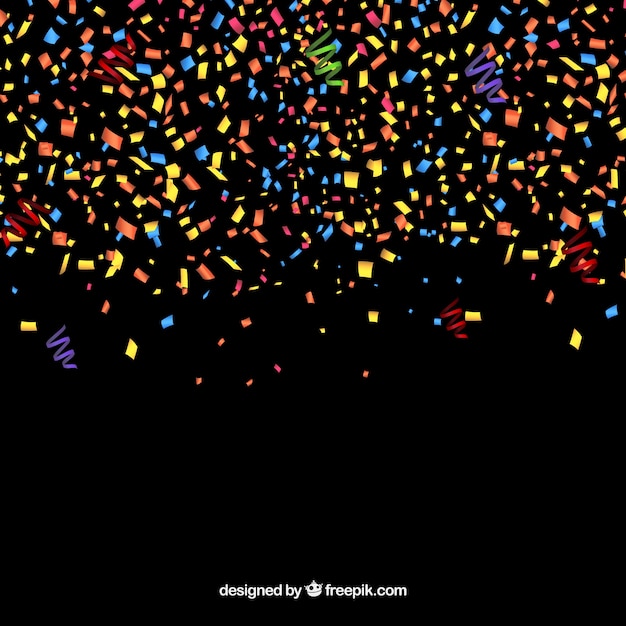 Free Vector colorful confetti background in realistic style