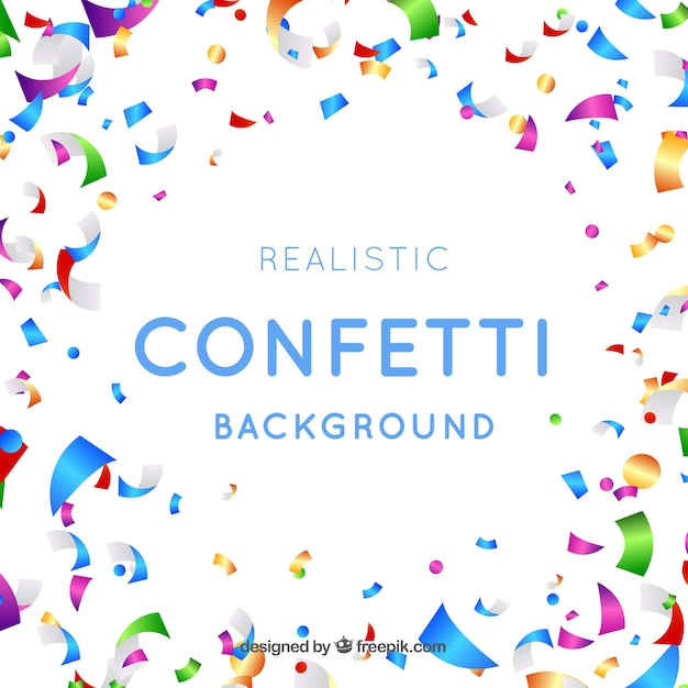 Free Vector colorful confetti background in realistic style