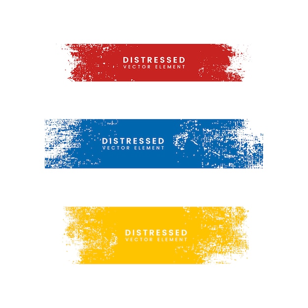 Free Vector colorful distressed banners