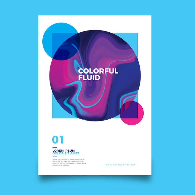 Free Vector colorful effect poster template