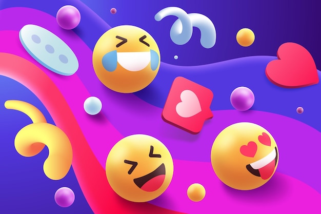 Colorful emoji set theme