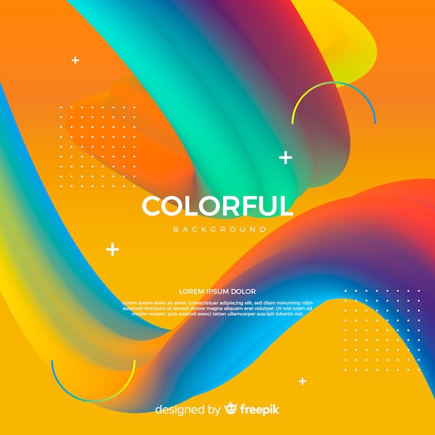 Free Vector colorful fluid shape background 