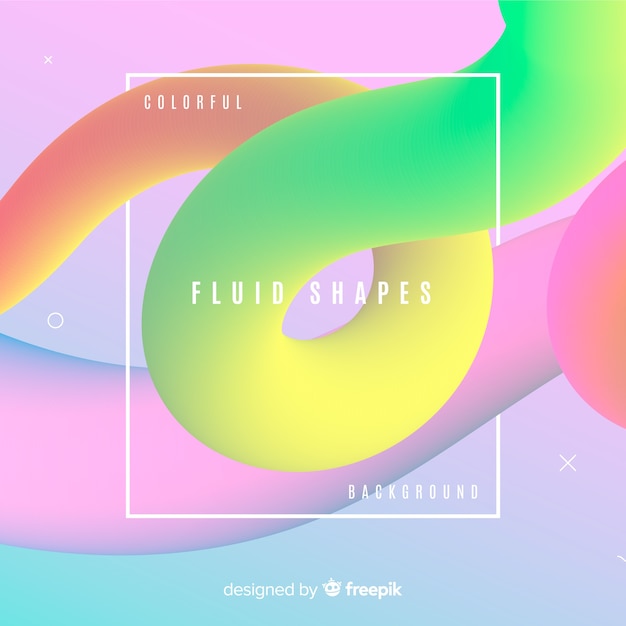 Free Vector colorful fluid shapes background