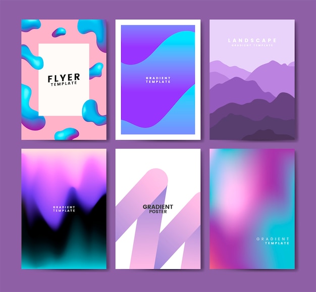 Colorful flyer template design illustration