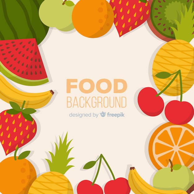 Free Vector colorful fruit background