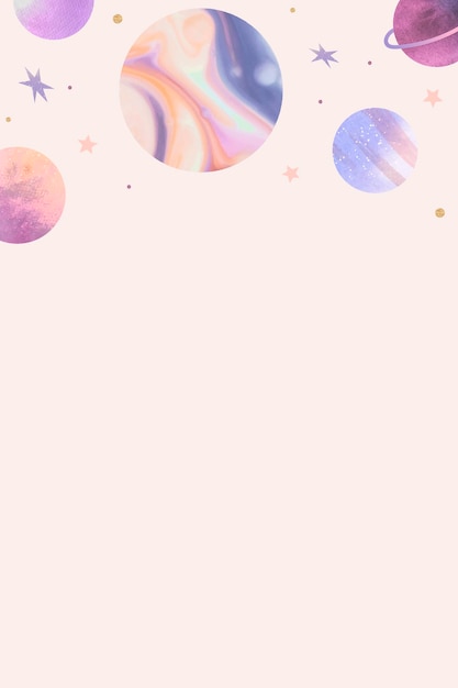 Free Vector colorful galaxy watercolor doodle on pastel background