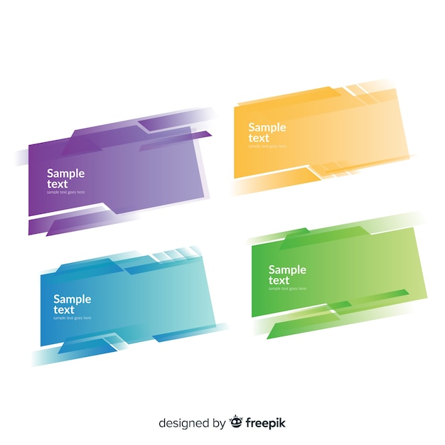 Free Vector colorful geometric shapes banner