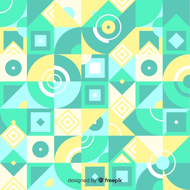 Free vector colorful geometric shapes mosaic background