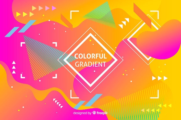 Free Vector colorful gradient geometric shapes background