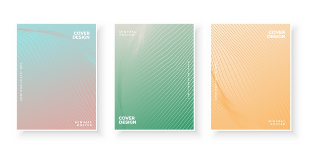 Free Vector colorful gradient minimal abstract covers design set