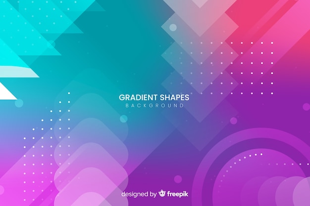 Colorful gradient shapes background