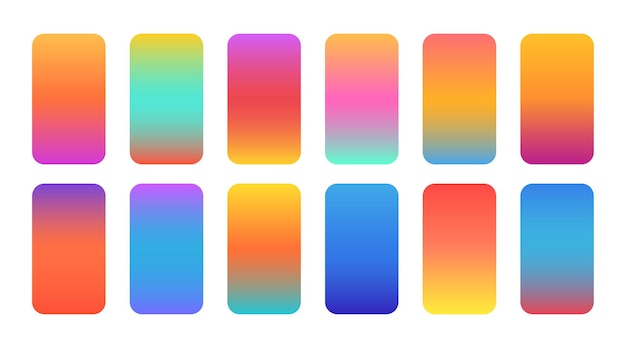 Free Vector colorful gradient tone set for modern presentation vector