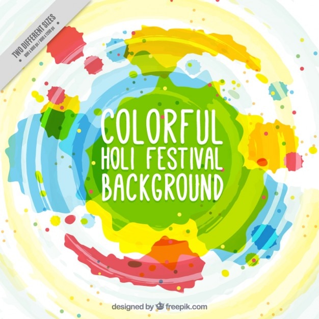 Free vector colorful holi festival background