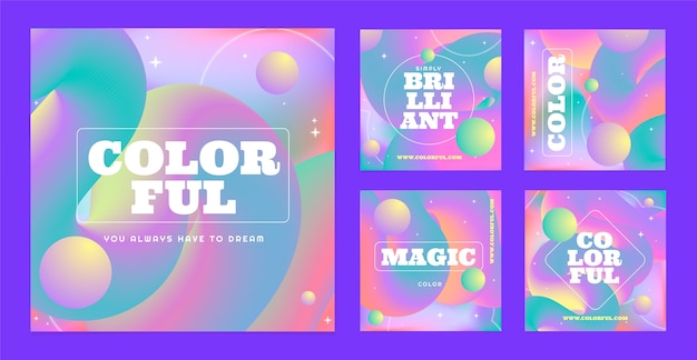 Free vector colorful instagram stories template design