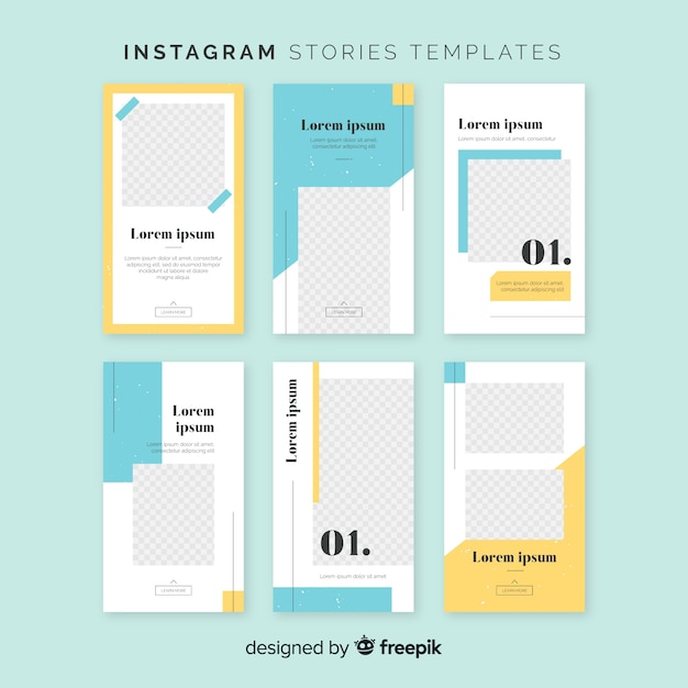 Free vector colorful instagram stories template