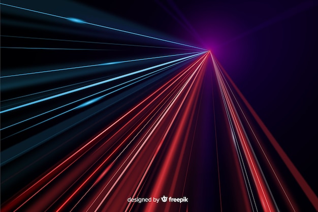 Free vector colorful light trail background