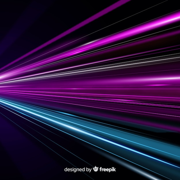 Free vector colorful light trail background