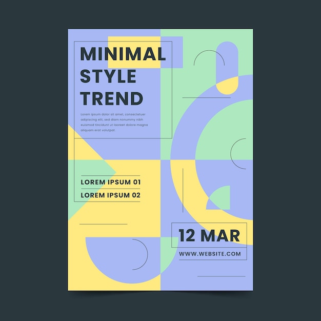 Free Vector colorful minimal flyer template