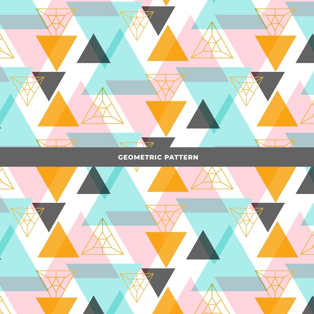 Free vector colorful and modern triangle pattern design