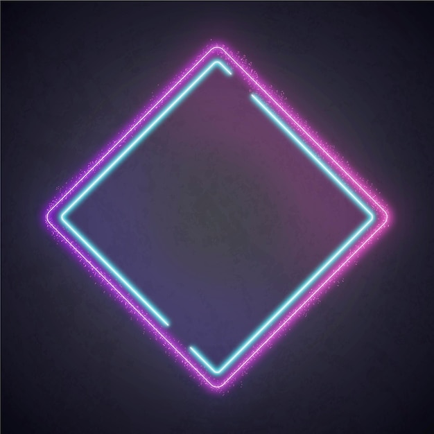 Colorful neon frame design