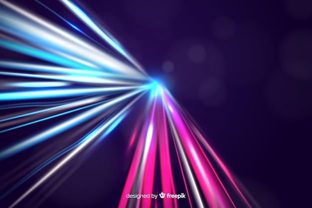 Free Vector colorful neon light trail background