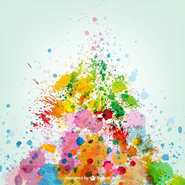 Free vector colorful paint splashes