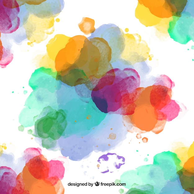 Free vector colorful paints splashes