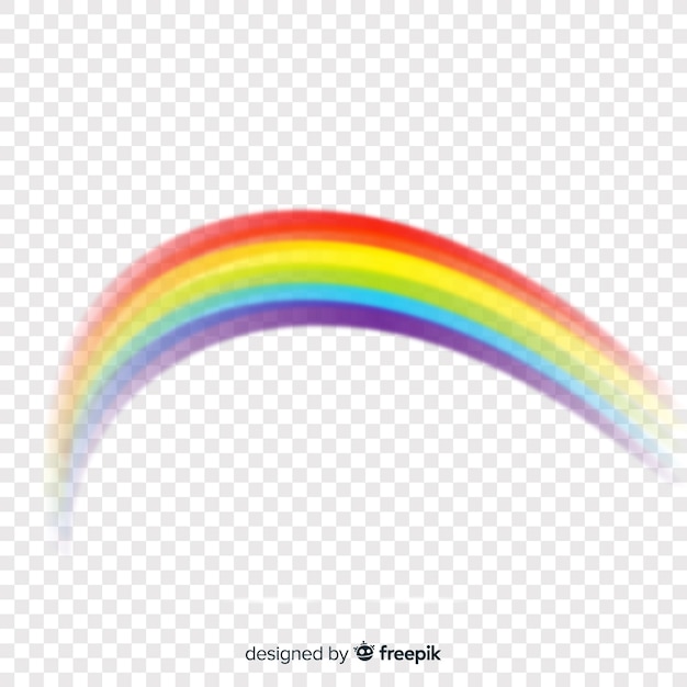 Free Vector colorful rainbow wave isolated on transparent