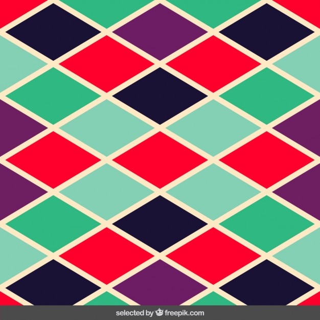 Free vector colorful rhombs pattern