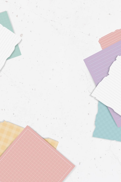 Free Vector colorful ripped note collection vector