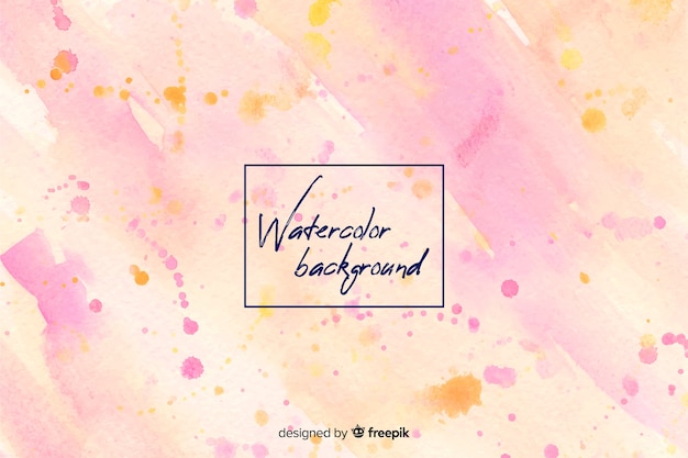 Free Vector colorful watercolor background with stains