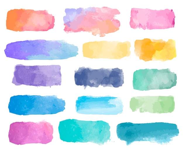 Colorful watercolor patch background vector