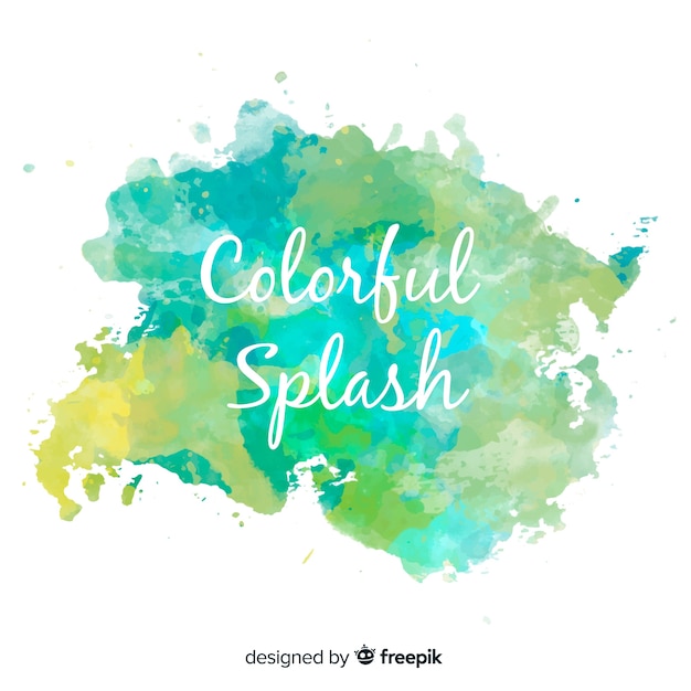 Free Vector colorful watercolor splash