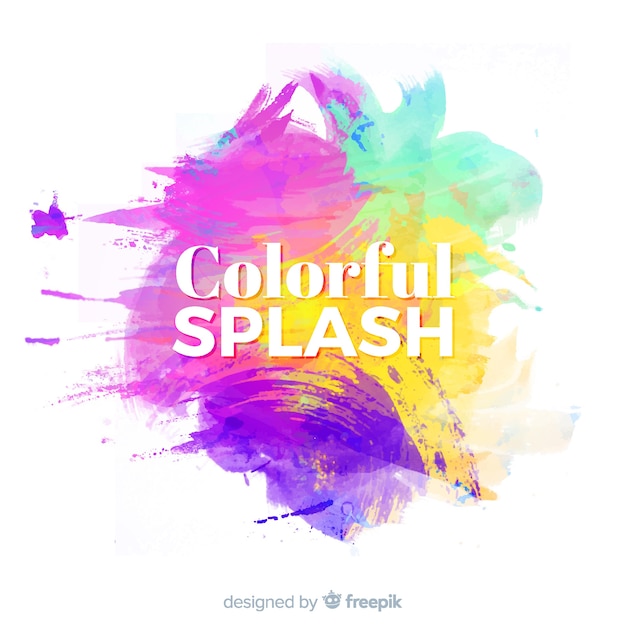 Free Vector colorful watercolor splash