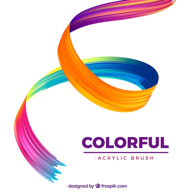 Free Vector colorful wavy acrylic background