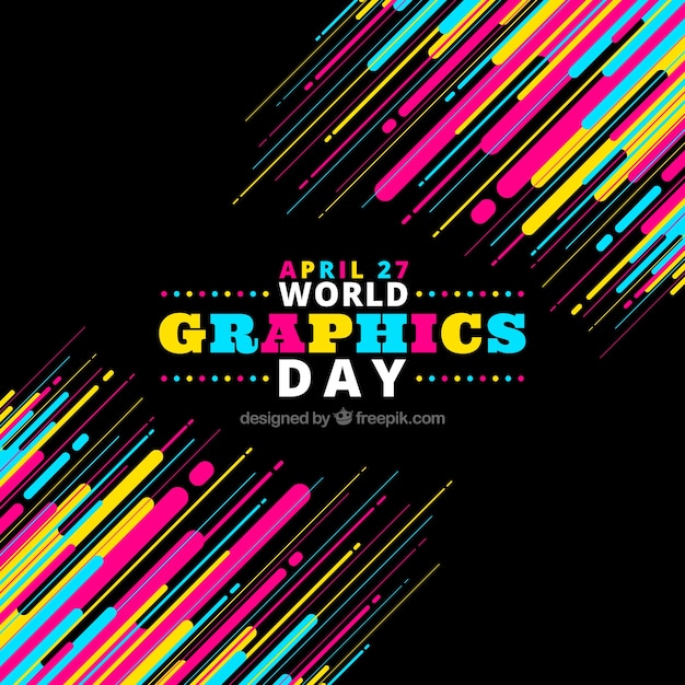 Free vector colorful world graphics day background