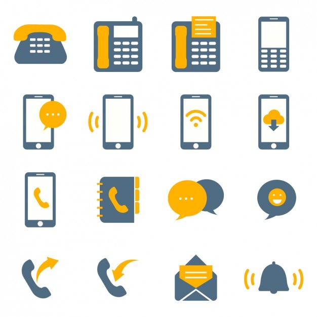 Free Vector coloured connectivity icons