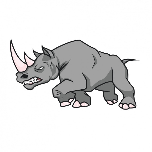 Free Vector coloured rhino design