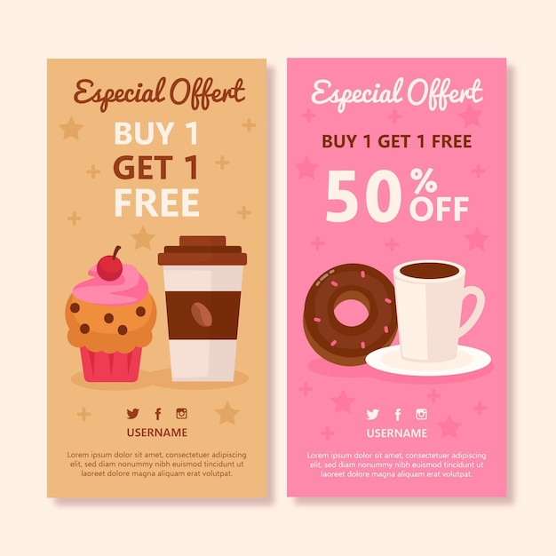 Combo offers vertical banners template