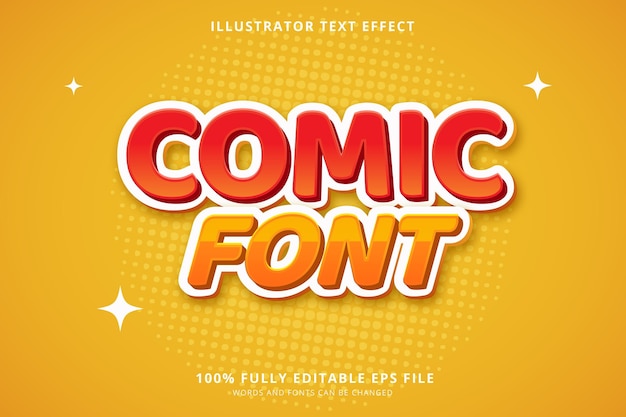 Free Vector comic font text effect