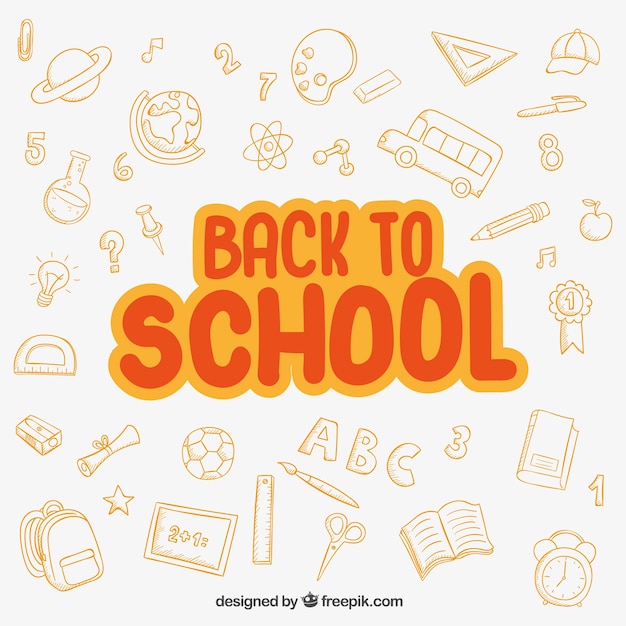 Free Vector comic style back to school 