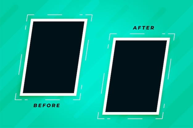 Free Vector comparison before and after photo frame background