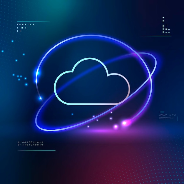 Free Vector computer cloud network technology