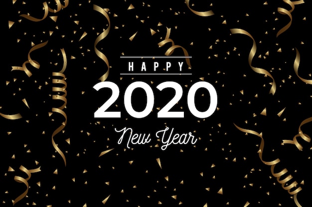 Confetti new year 2020 background