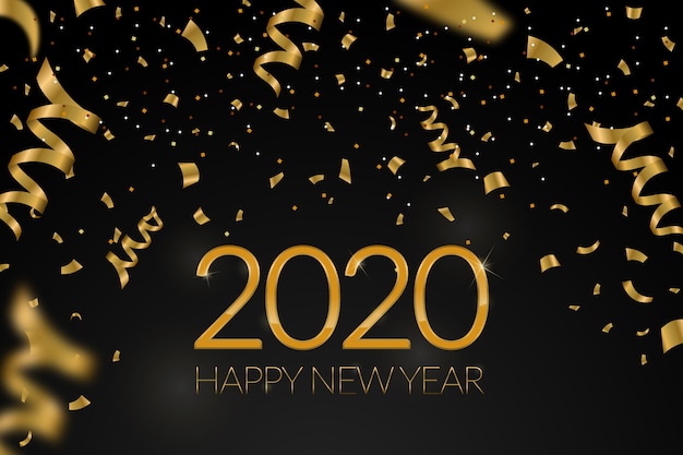 Confetti new year 2020 background