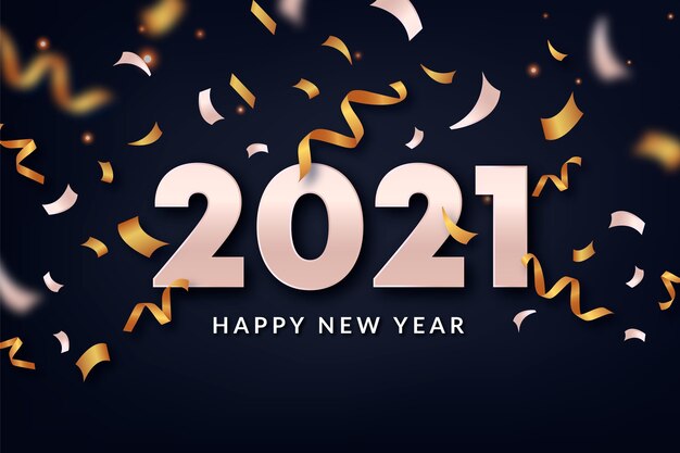 Confetti new year 2021 background