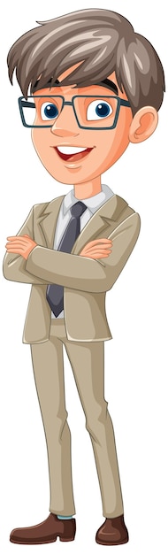 Free Vector confident businessman in suit