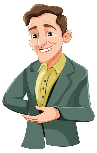 Free vector confident businessman with smile